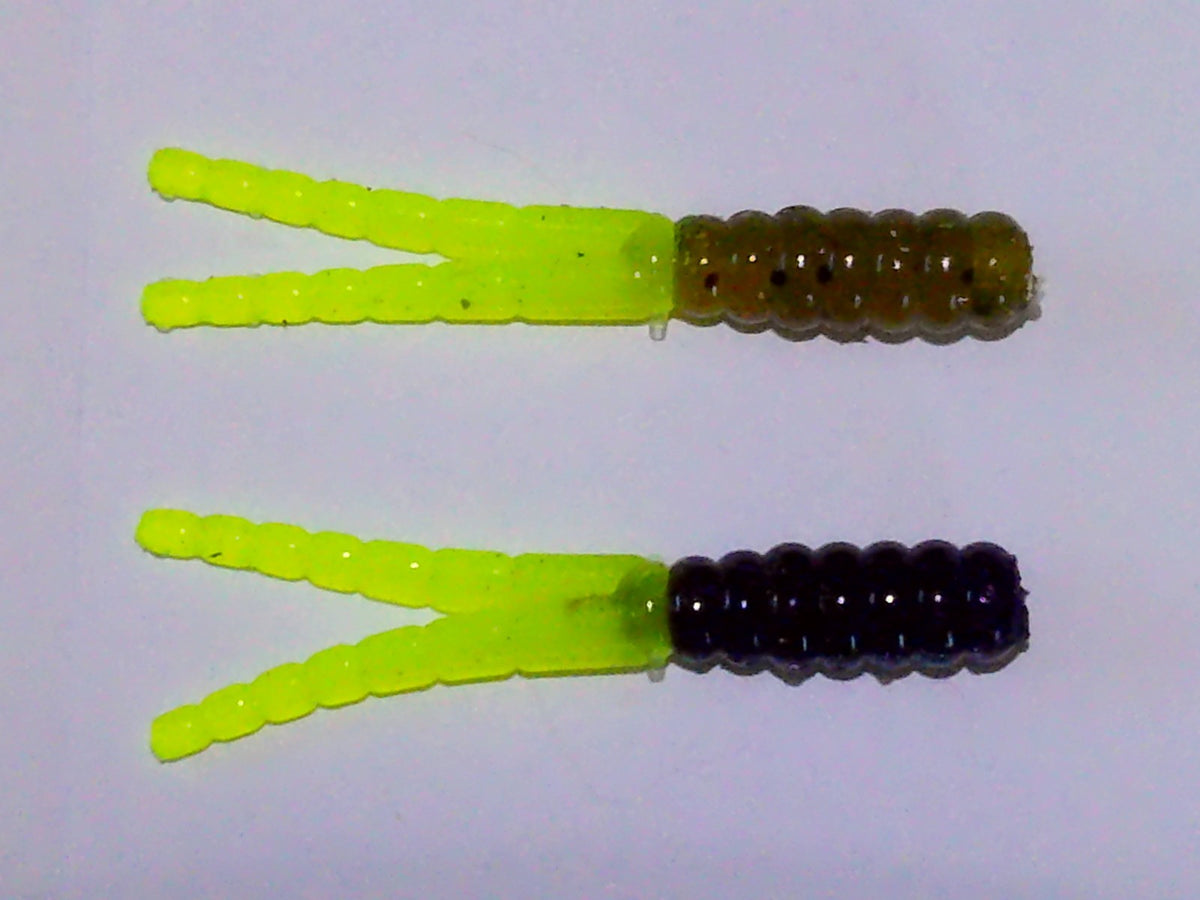 Soft Plastic Fishing Lures Set - 75-2 Inch Crappie Spin Grubs Multiple Colors
