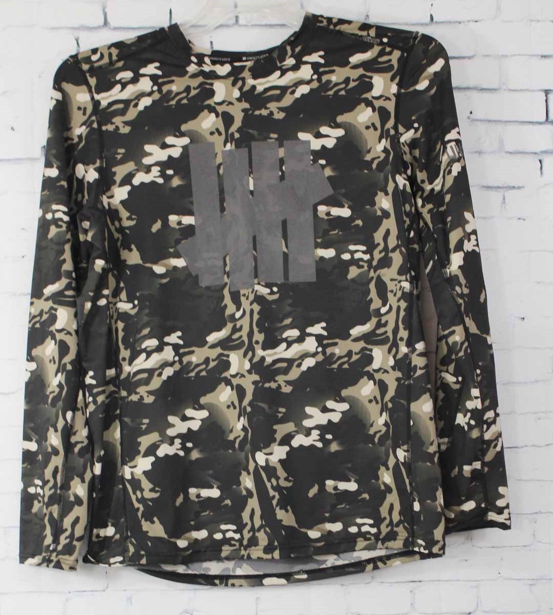 Men's Technical Camo Long Sleeve Workout Shirt - Moisture Wicking Attic Print