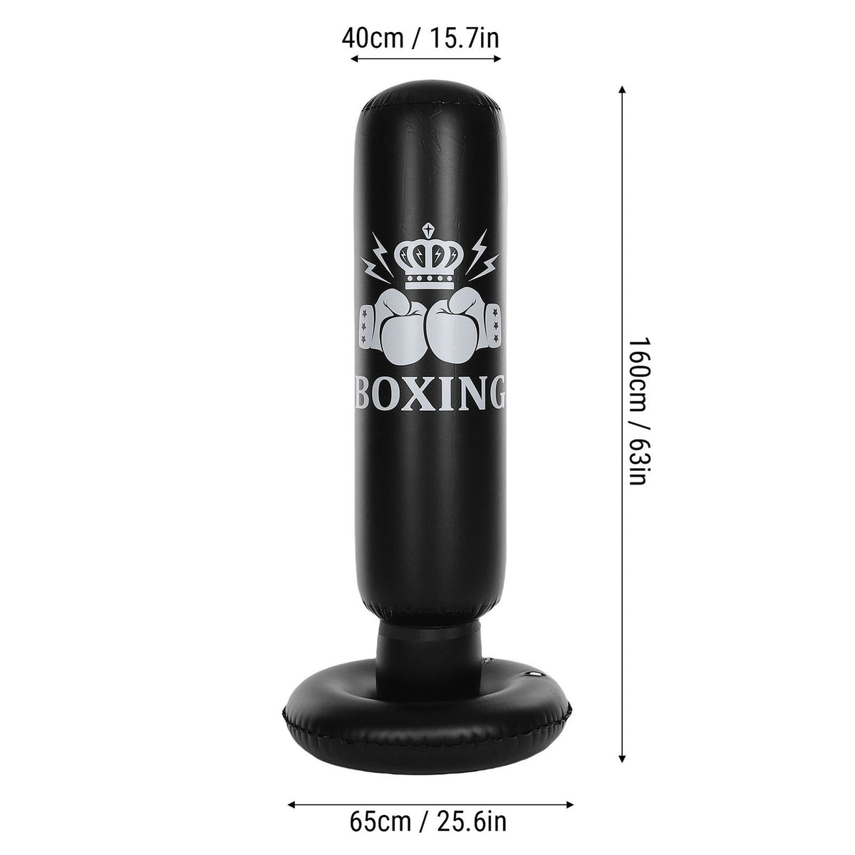Inflatable Boxing Bag 63 Inch Punching Dummy for Martial Arts Training