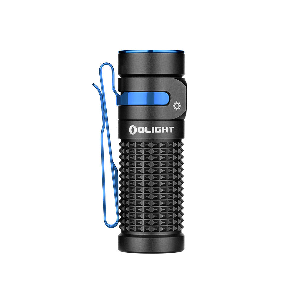 Rechargeable LED Flashlight with Charging Case and Compact Torch - Black