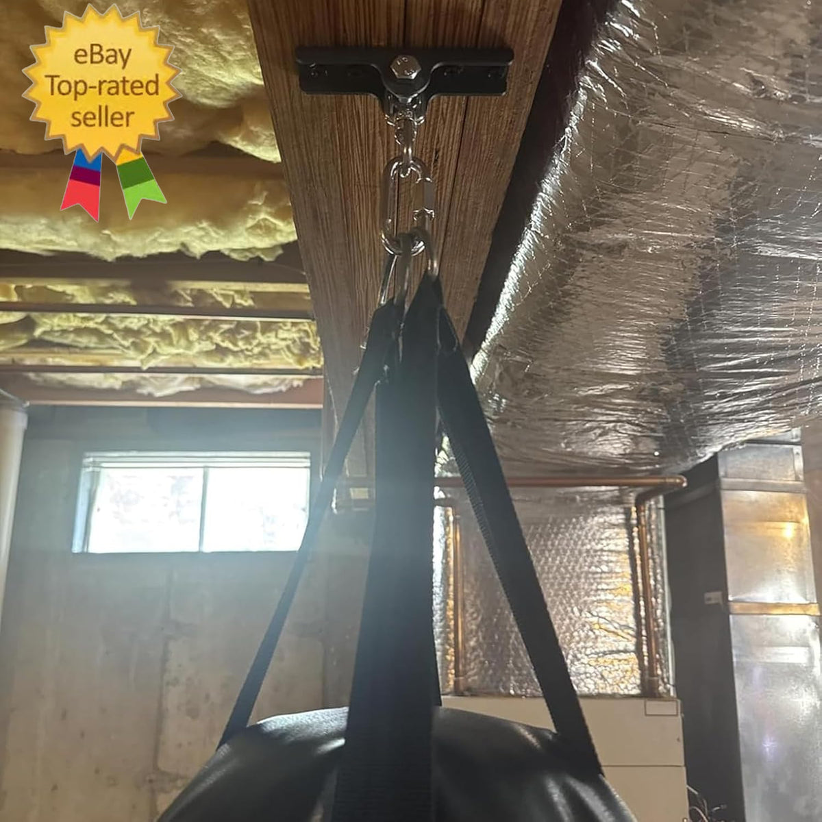 Heavy Boxing Bag Hanger for Wall & Ceiling - 360° Swivel Mount Bracket