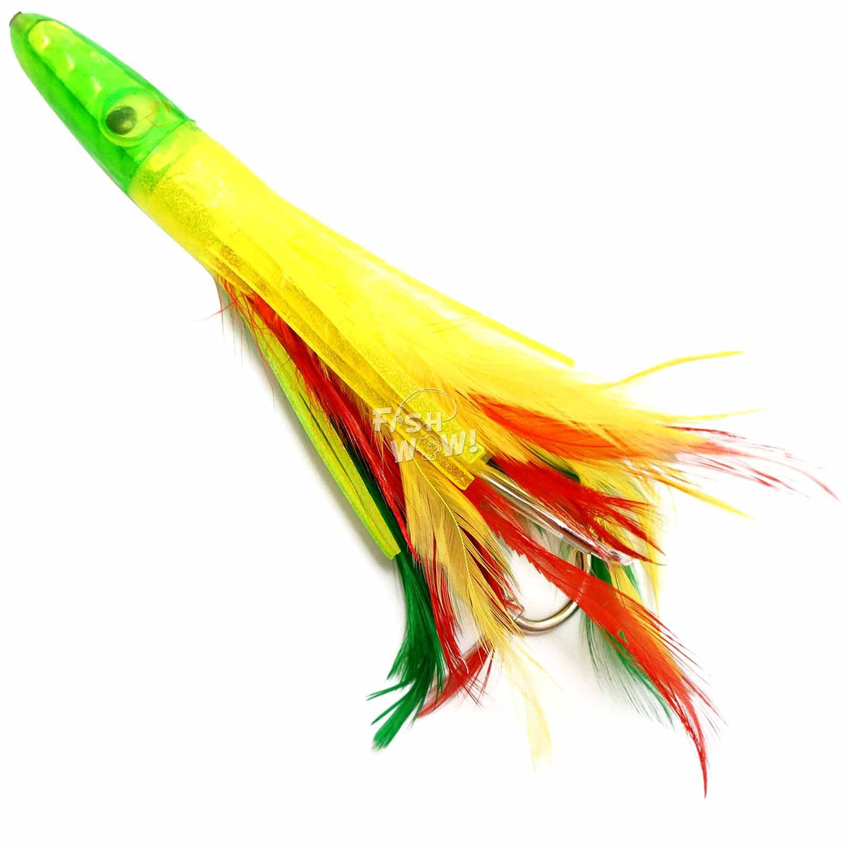 6-Inch Fish Trolling Tuna Feather Rig - Big Game Saltwater Lure