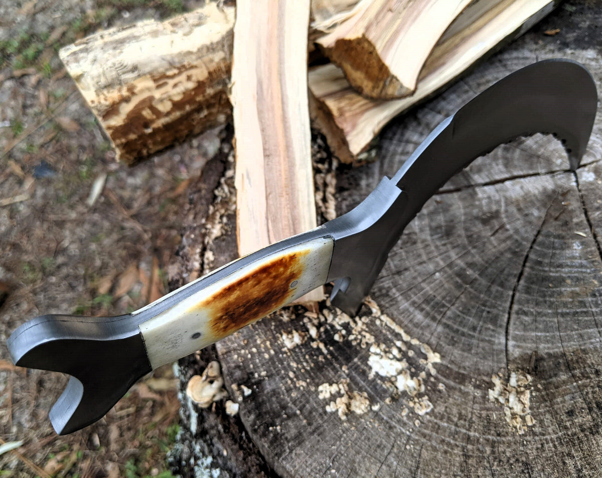 Ceremonial Ritual Knife 10 Inch Fixed Blade Wiccan Pagan Sword with Bone Handle
