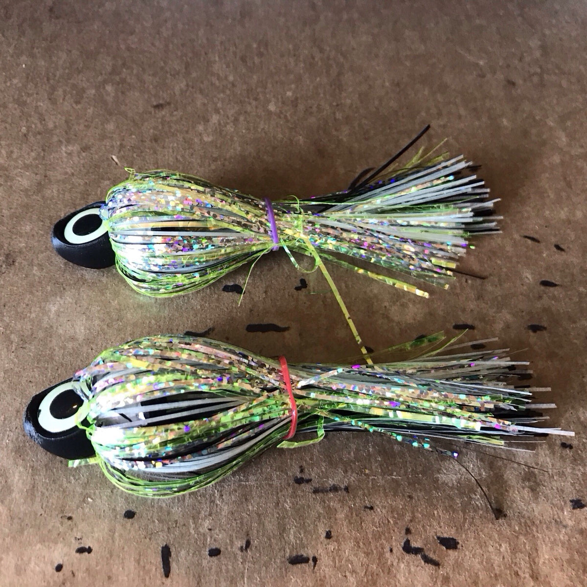Big Eyes Salmon Trolling Flies Pack of 2 - 4 Inch Rigged Saltwater Lures