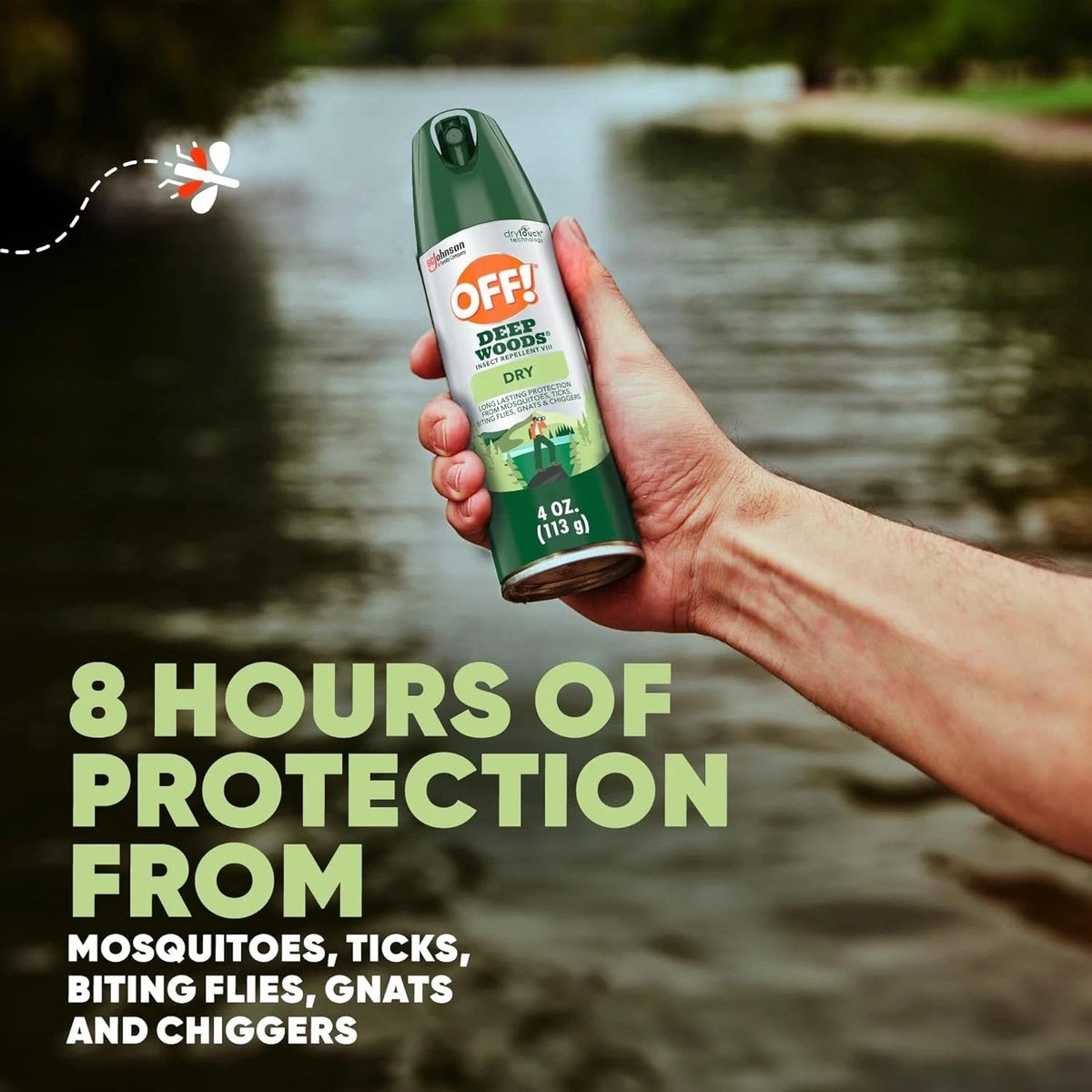 Deep Woods Dry Insect Repellent Spray - Non-Greasy, DEET Mosquito Protection 4 oz