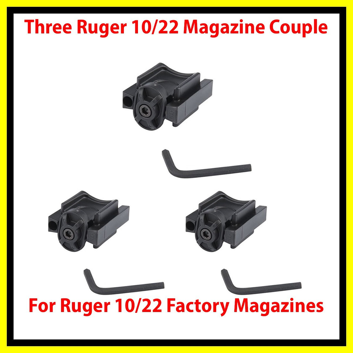 Magnetic Connector for Ruger 10/22 Rifle Rotary Magazines - Black