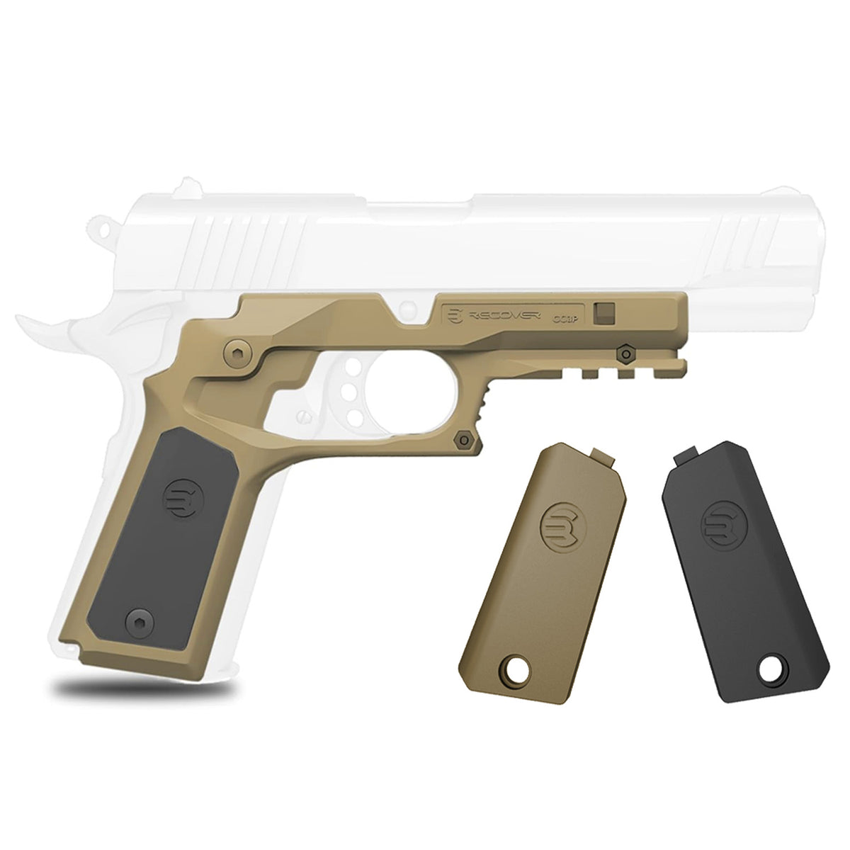 1911 Pistol Rail & Grip System - Universal Mount for Accessories, Easy Install
