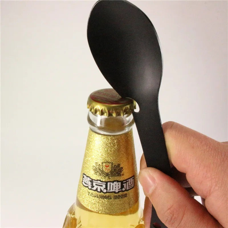 5-in-1 Camping Spork Set - Stainless Steel Multi-Functional Outdoor Utensils