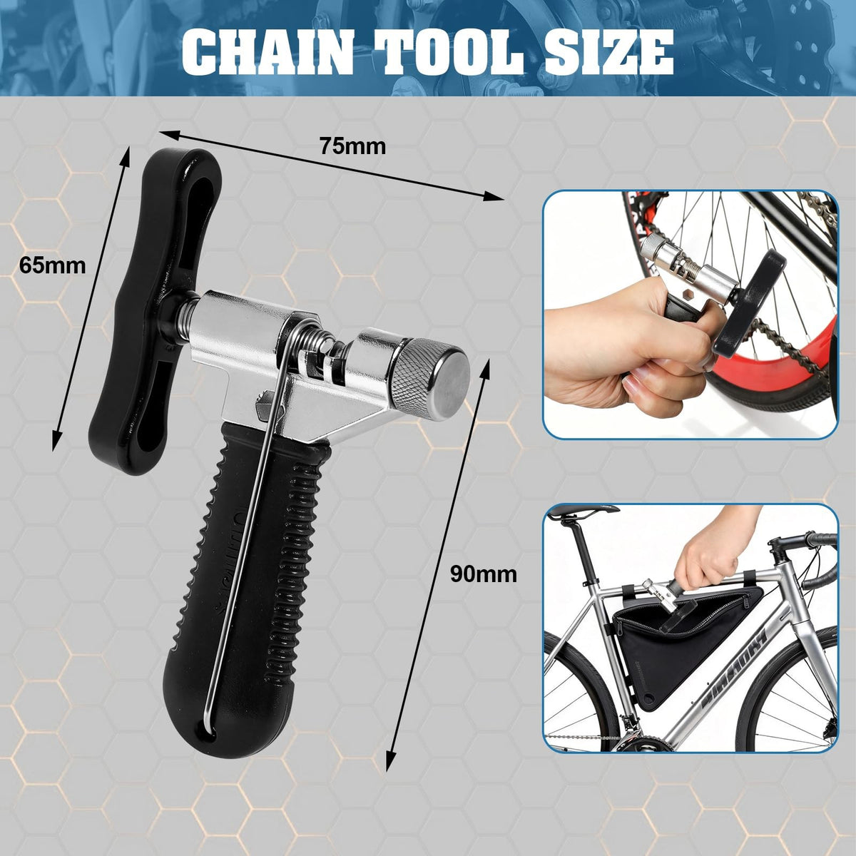 Universal Bike Chain Tool for Road & Mountain Bicycles - Durable Chain Breaker