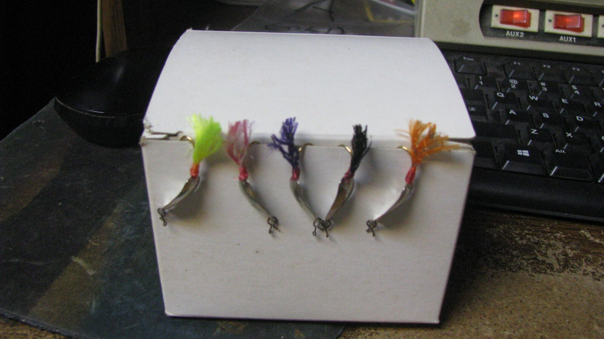 Fishing Spoons Set - 5 Colors 1/20 oz Crappie Panfish Ice Fishing Lures