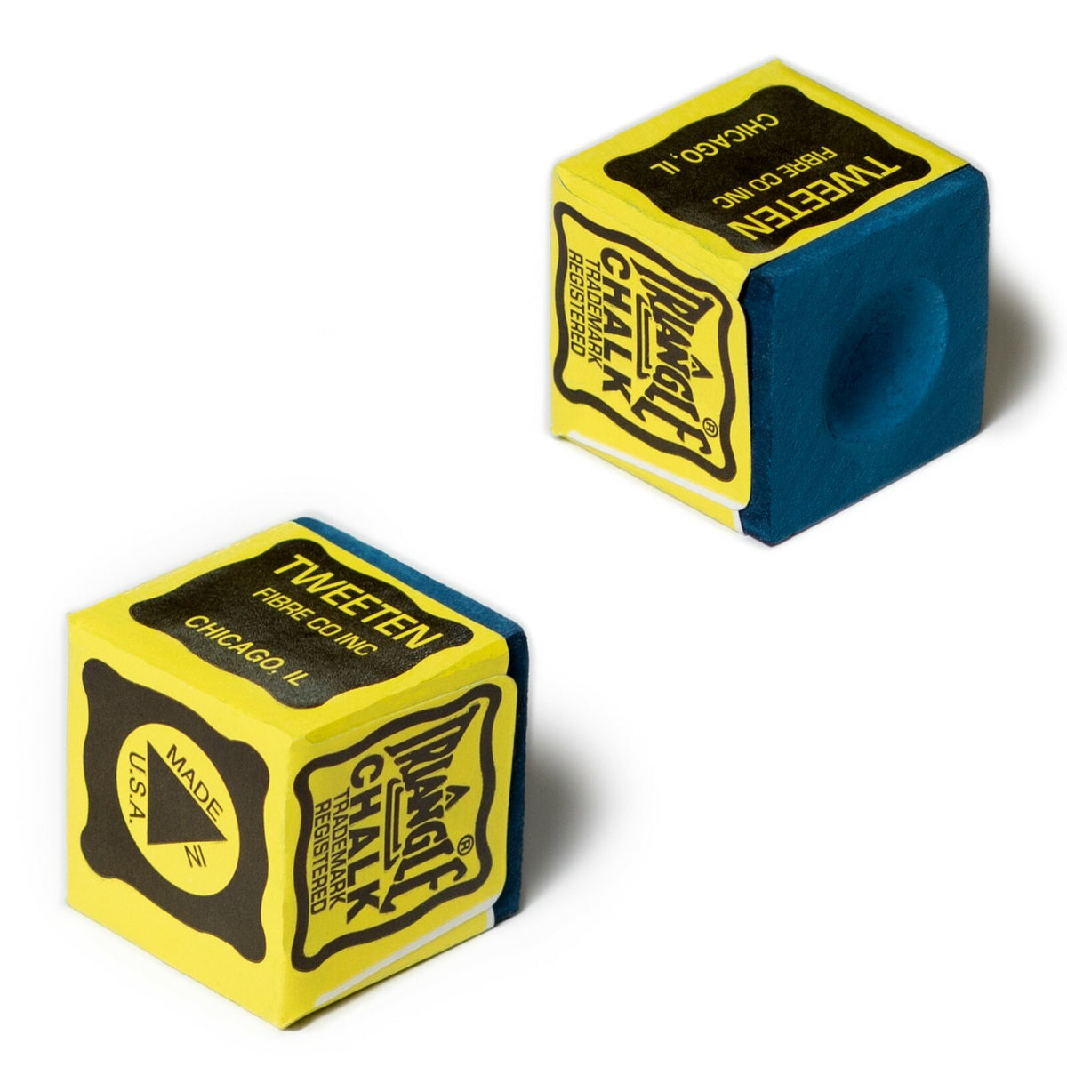 Triangle Blue Pool Cue Chalk – 2 Chalks, USA Made