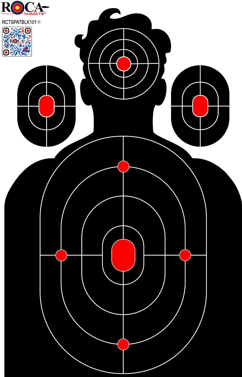 Reactive Shooting Target Set - Impact Silhouette Targets for Range Practice 18x24 inch 10 Pack