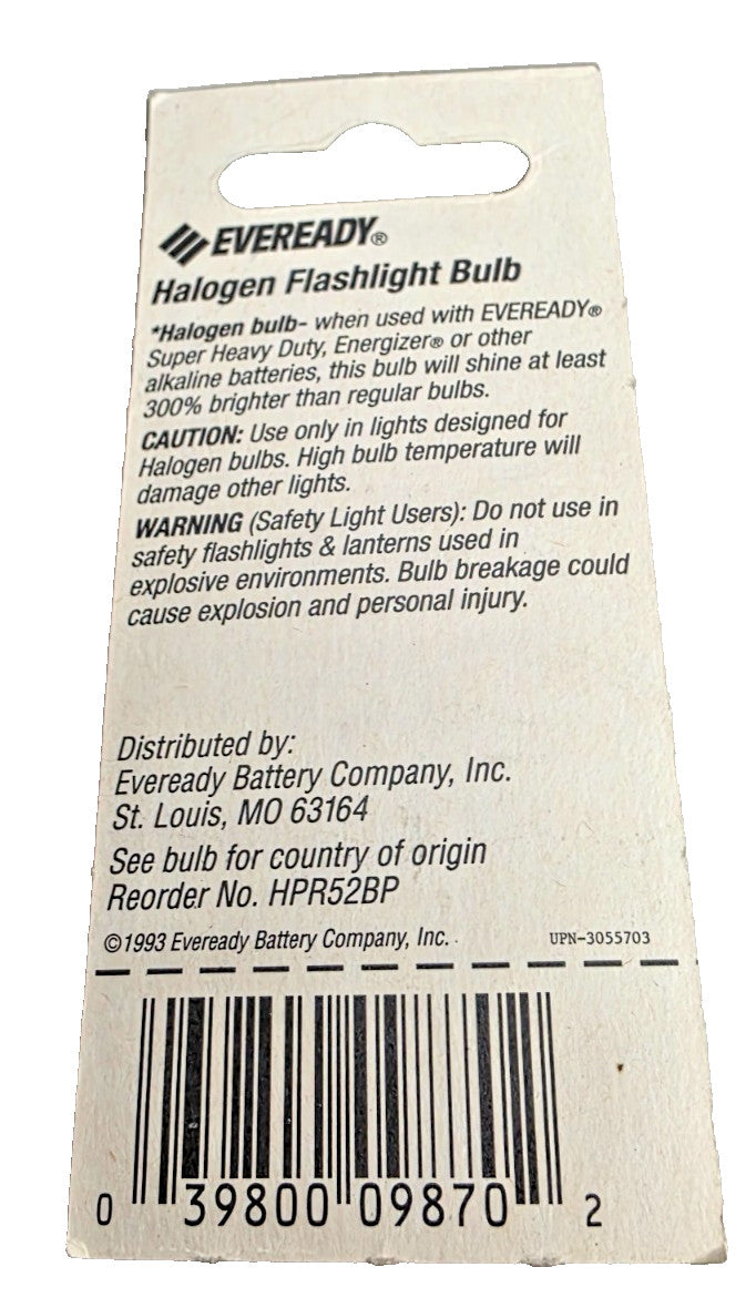 Halogen Flashlight Bulb for 2D Batteries - High-Intensity Replacement