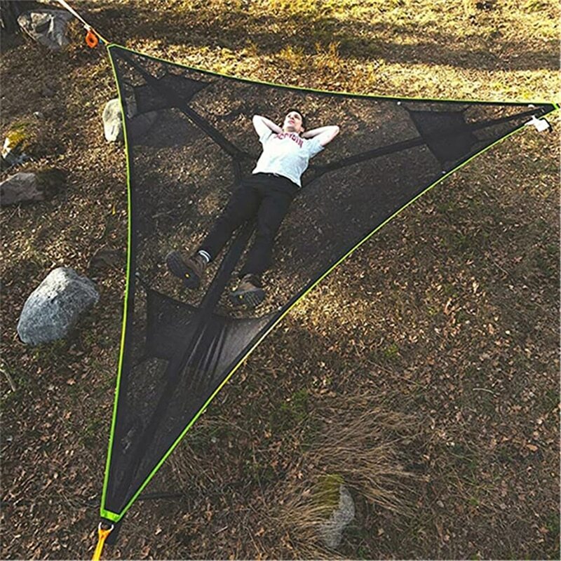 Heavy-Duty Multi-Person Triangle Hammock with Portable Straps & Storage Bag