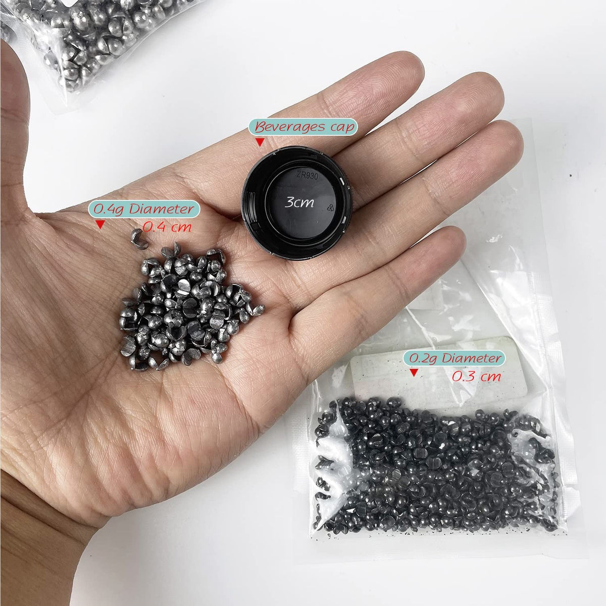 Fishery Split Shot Fishing Weights 500Pcs 0.4g Sinking Sinkers Tackle