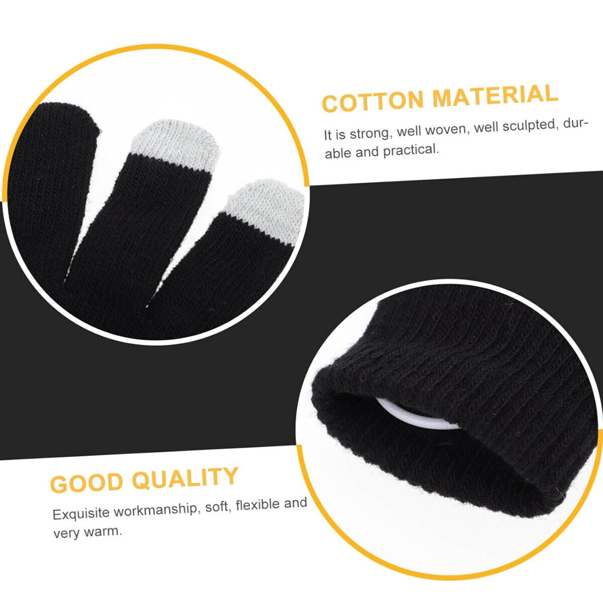 USB Heated Gloves Touchscreen Winter Mittens Knitted Hand Warmers