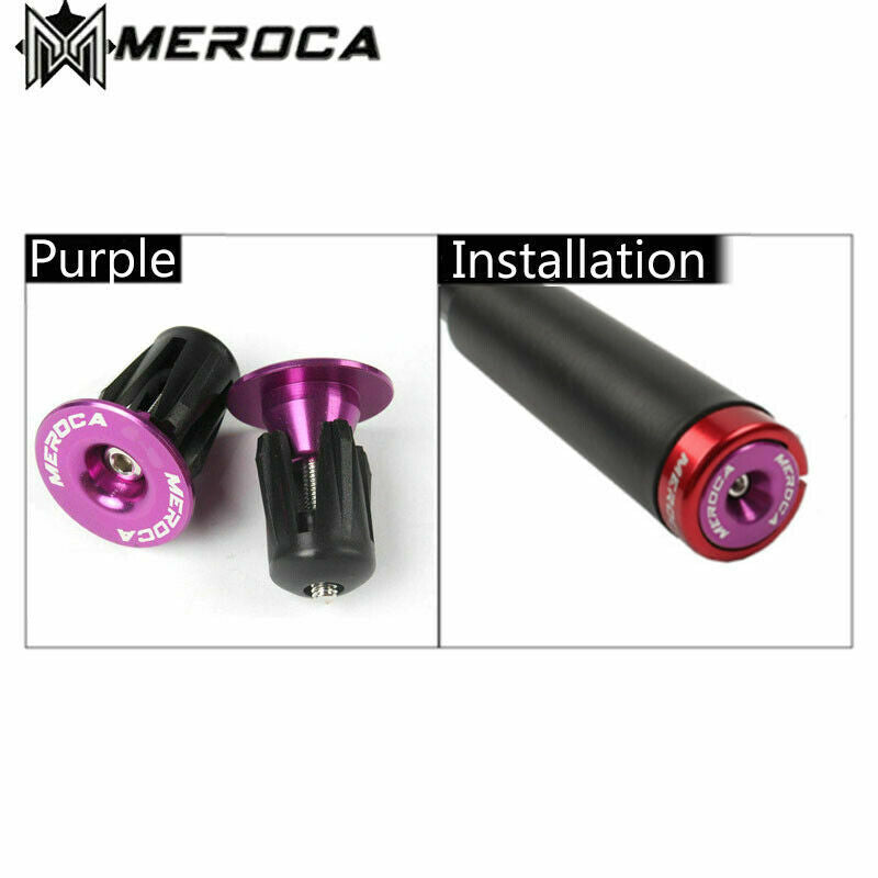Aluminum Mountain Bike Handlebar End Plugs Set - Anti-Slip Bicycle Bar Ends