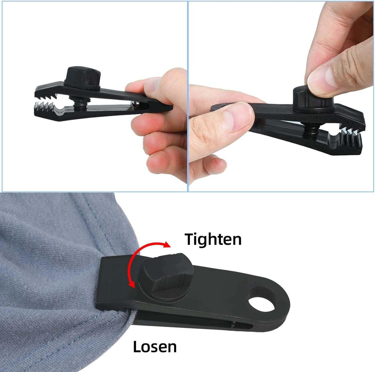 Heavy Duty Tarp Clips Set for Pool Car Boat Covers - Lock Grip Fasteners