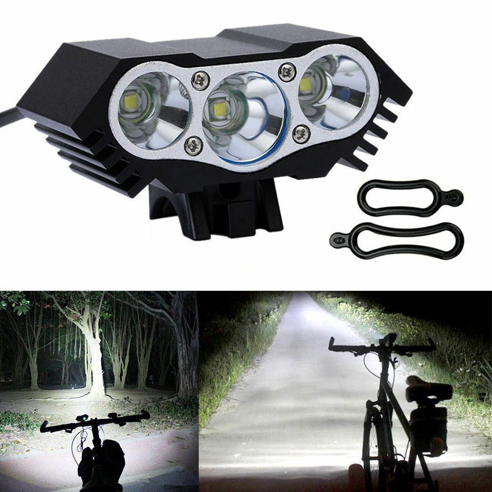 LED Bicycle Headlight Set 1500 Lumens Waterproof Head Lamp Torch for Cycling