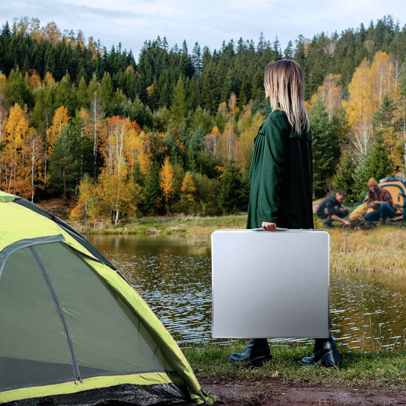 Portable Folding Camping Table with Adjustable Legs Lightweight Outdoor Table