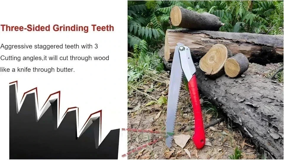 Large Folding Camping Saw - 14-Inch Blade for Hiking & Outdoor Tasks
