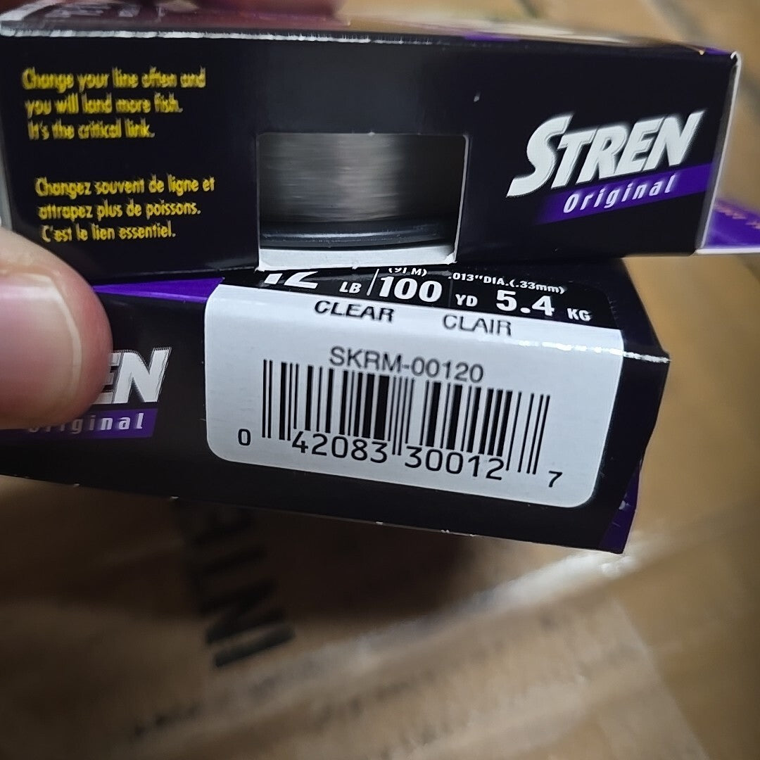 Monofilament Fishing Line - Clear 100 Yards, 12lb Test, Original Stren