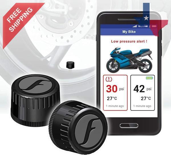 Bike Tire Pressure Monitoring System TPMS Bluetooth Smartphone Compatible