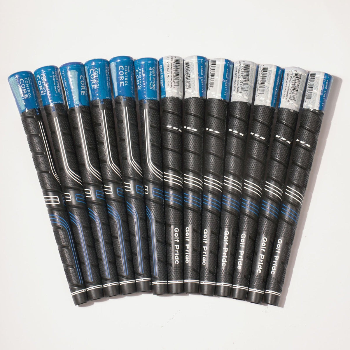 13-Pack Golf Club Grips - CP2 Pro & Wrap Styles in Multiple Sizes