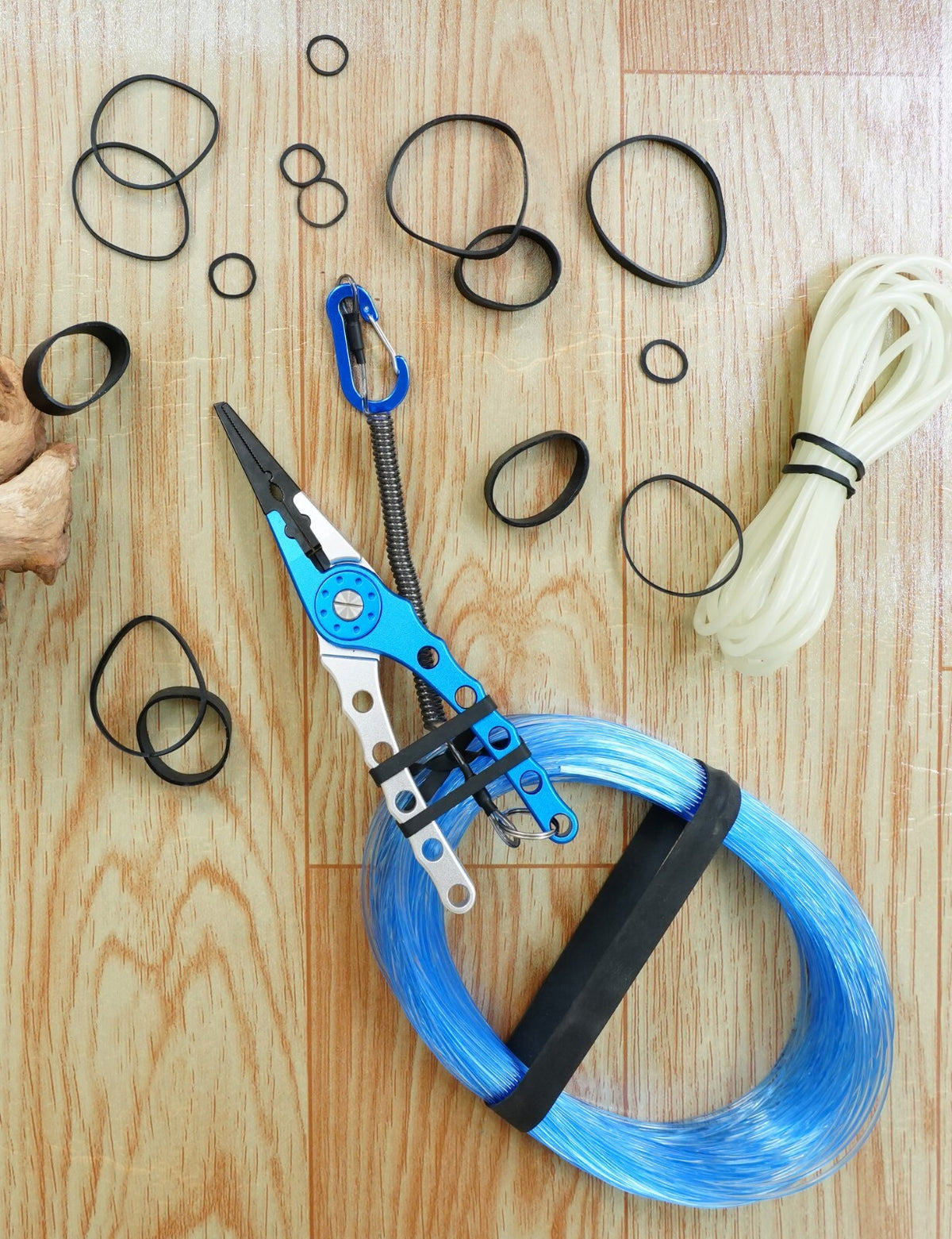 Fishing Rigging Bands Elastic Rubber Bands for Bait Securement - Multiple Sizes