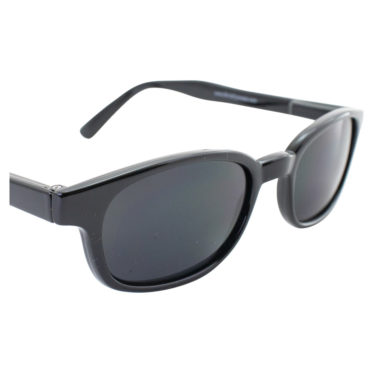Motorcycle Sunglasses Black Frame Super Dark Smoke Lens with Pouch