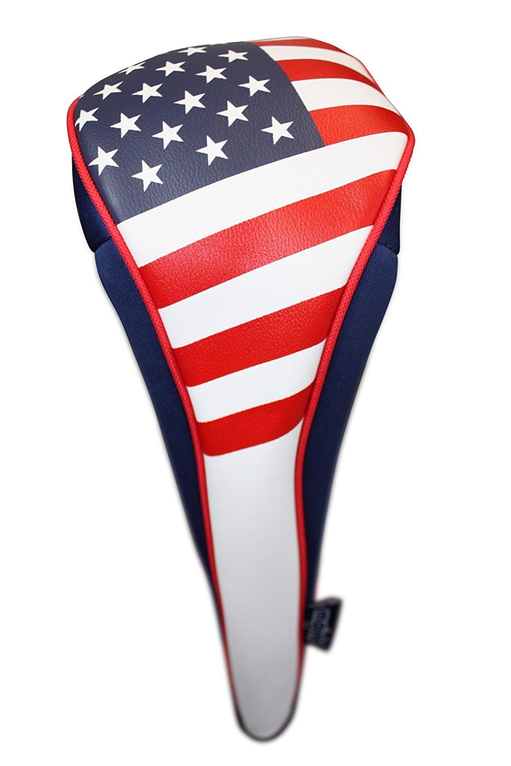Golf Fairway Wood Headcover with Zipper & Number Tag - Neoprene, Patriotic Design