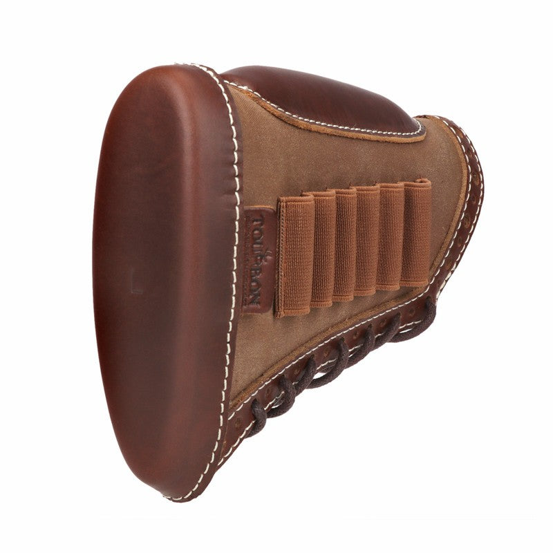 Canvas Leather Cheek Rest for Rifle Stocks with Slots and Recoil Pad