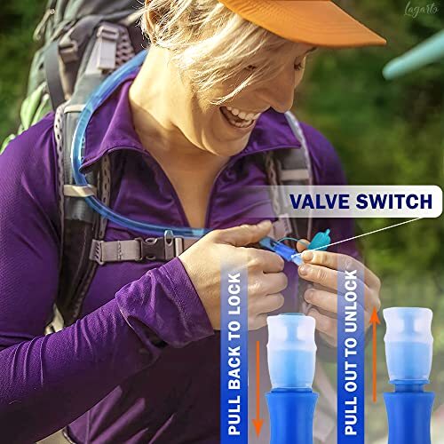 1L Hydration Bladder Backpack for Hiking Camping Water Bottle Reusable