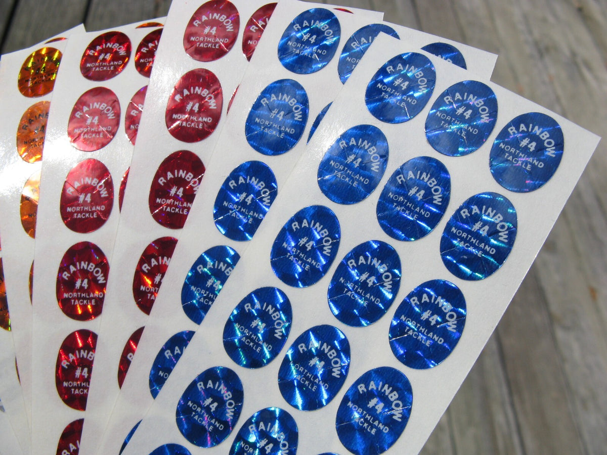 Rainbow Holographic Decals for Spinner Blades & Ice Jigs - 234 Pack