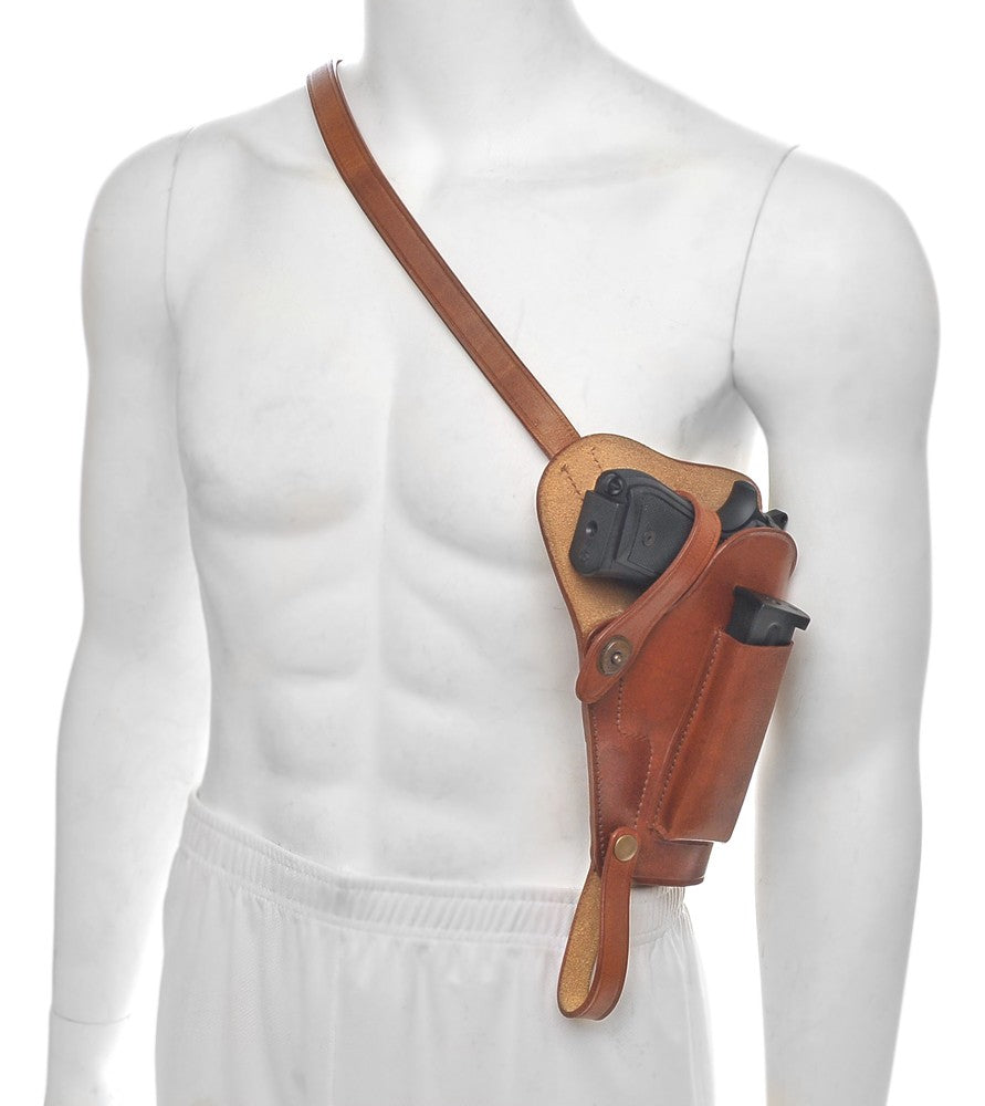 Leather Shoulder Holster Fits Beretta 92FS Taurus PT92 with Magazine Pouch
