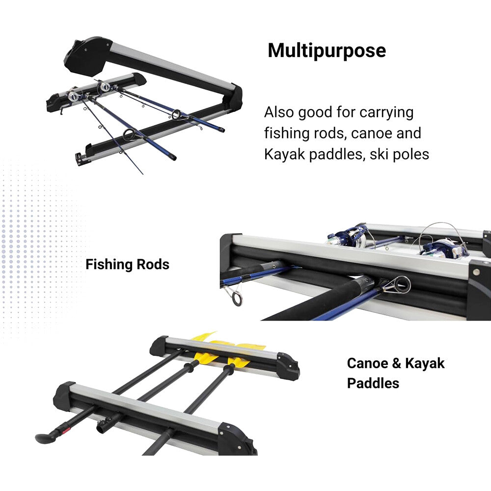 2PCS Snowboard Ski Roof Rack Car Carriers with Lock for Toyota Highlander