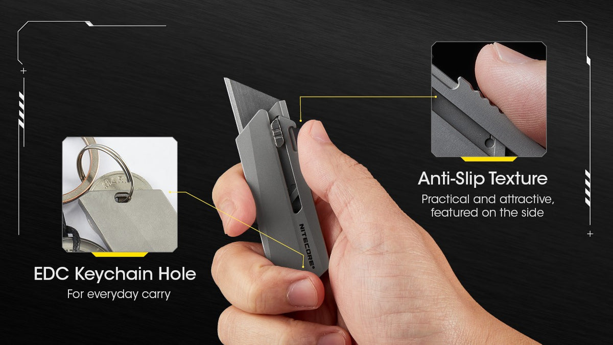 Titanium Utility EDC Knife with Bottle Opener, Compact & Lightweight
