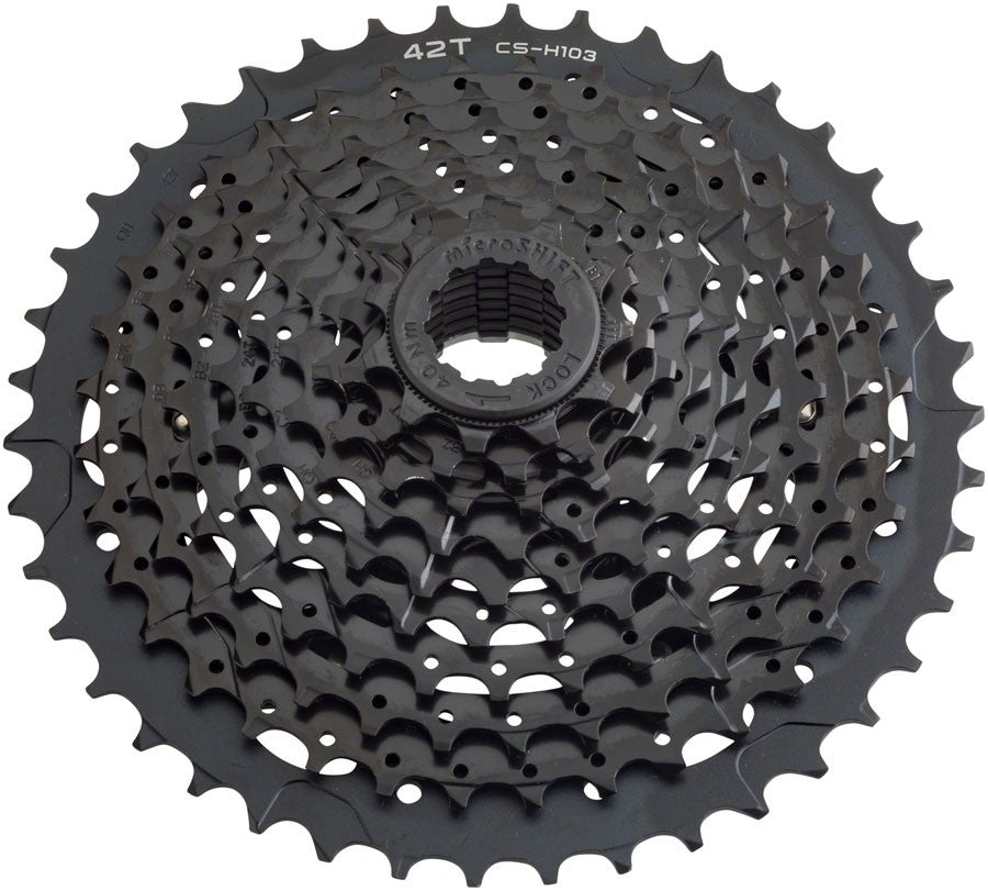 10-Speed Bicycle Cassette 11-42T for Mountain & Gravel Bikes - Black