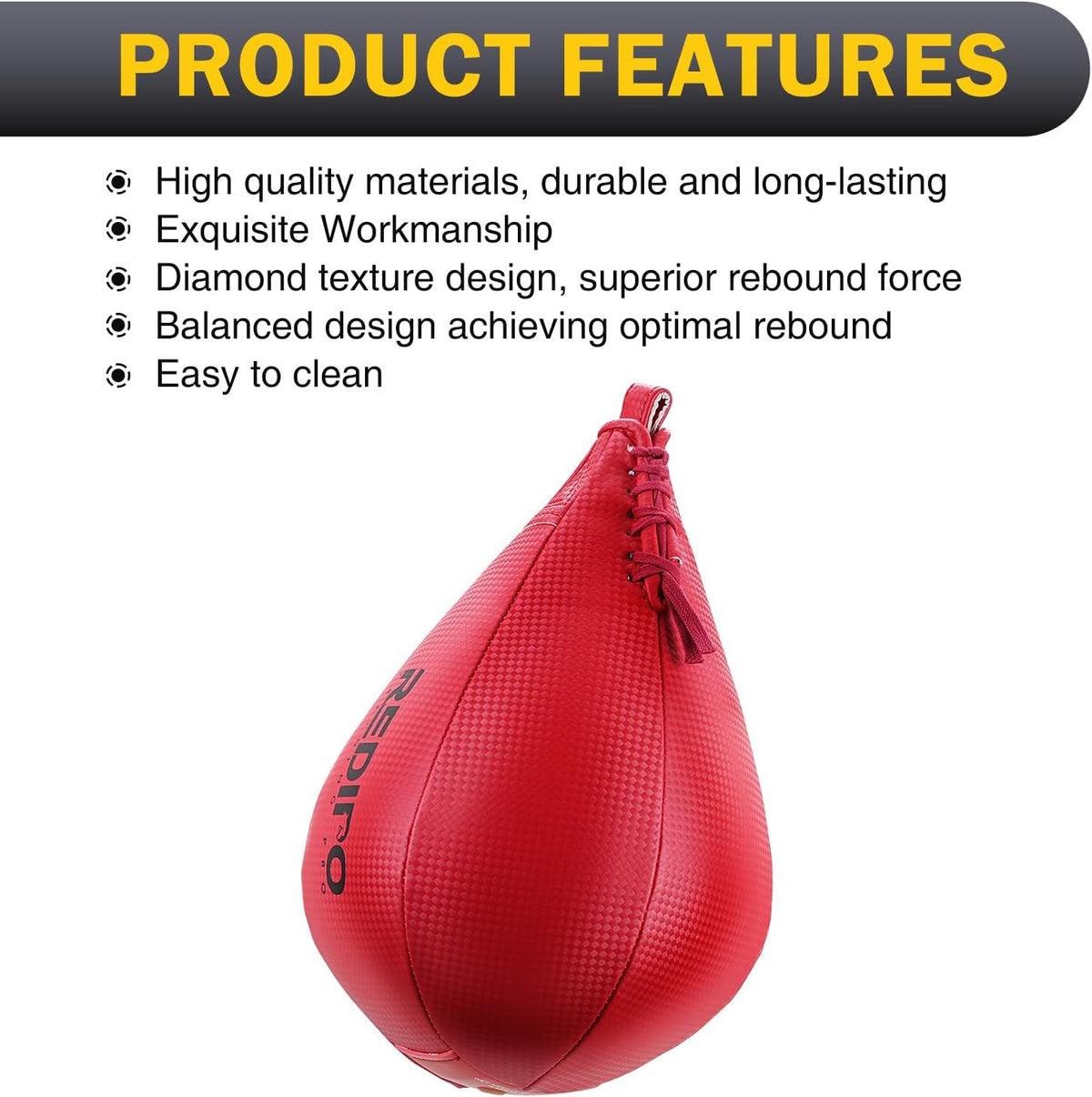Heavy Duty PU Leather Speed Bag for Boxing & Martial Arts Training