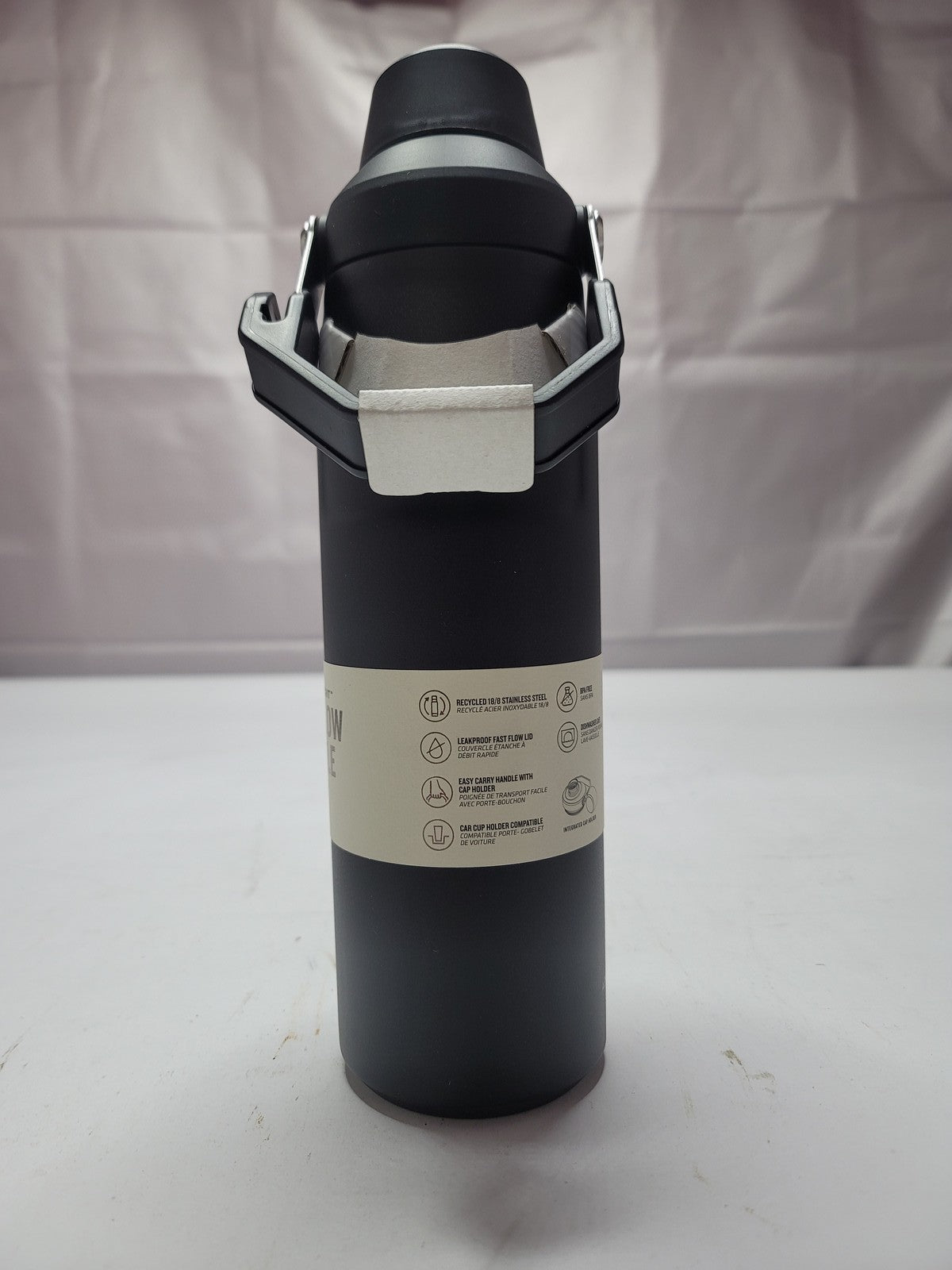 24 Oz Insulated Water Bottle with Angled Spout Lid - Lightweight & Leakproof
