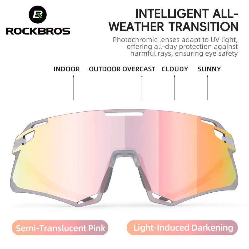 Polarized Photochromic Cycling Sunglasses Outdoor Sports Eyewear