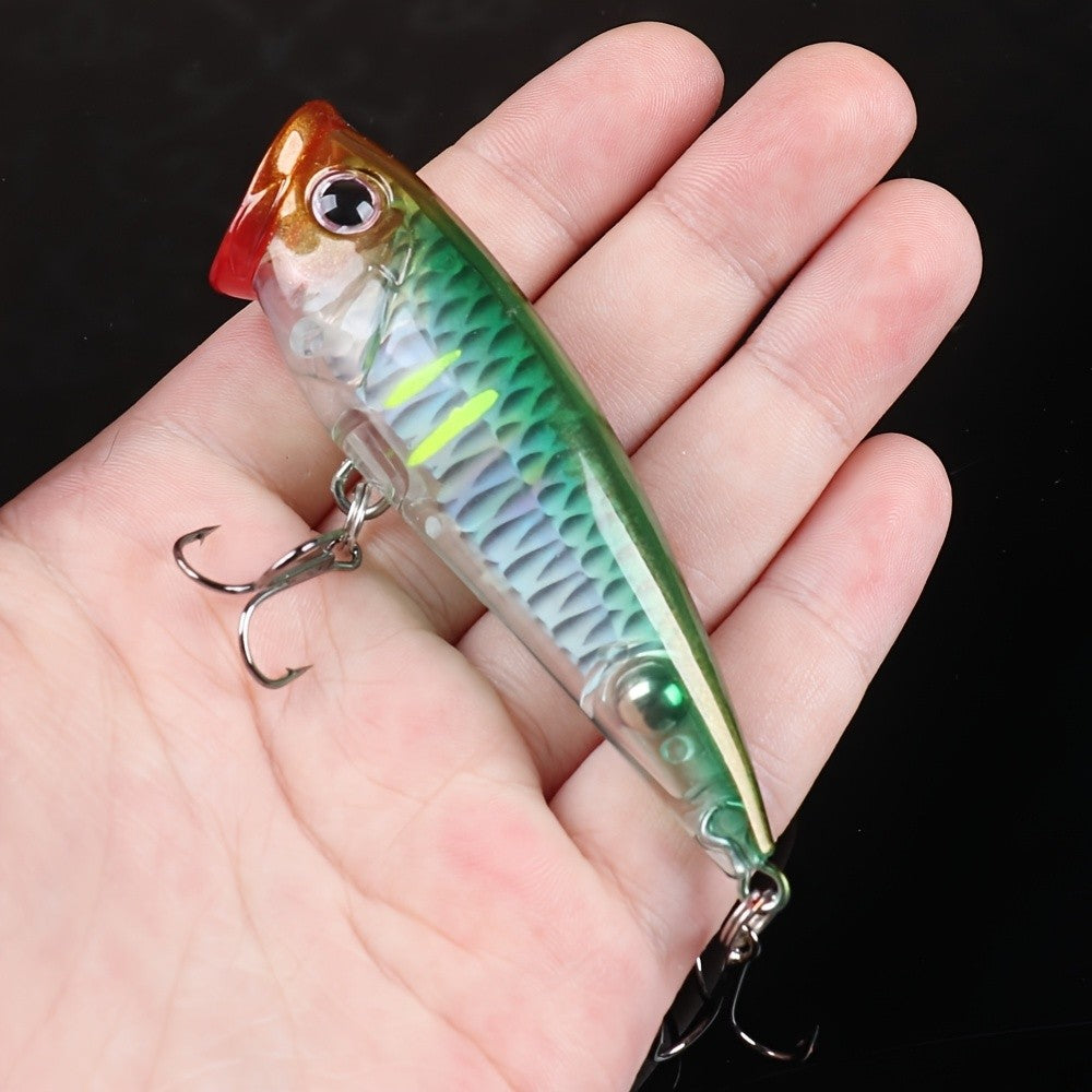 10pcs Popper Fishing Lures Topwater Hard Bait Swimbaits for Freshwater & Saltwater