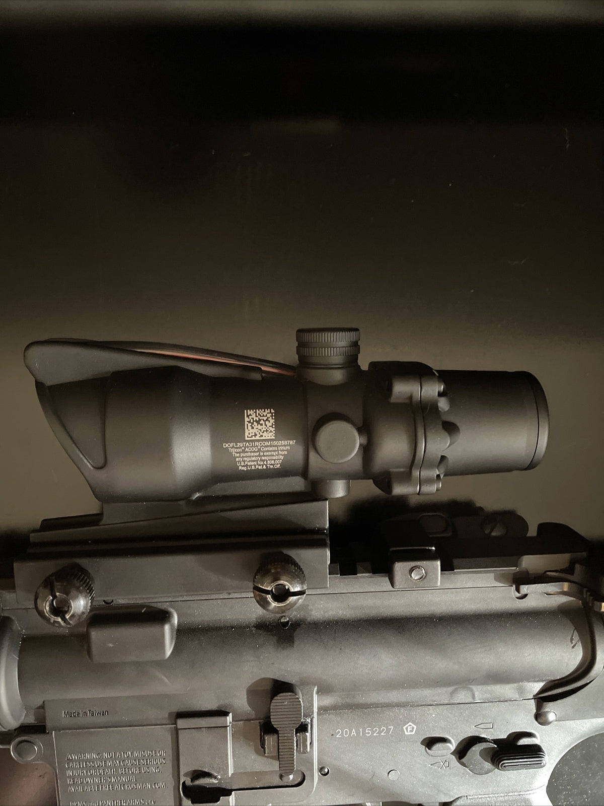 4x32 Fiber Optic Green Crosshair Scope for Rifles, Compatible with Rails