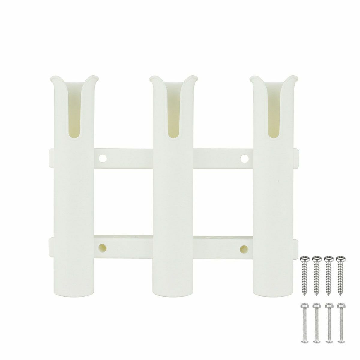 3 Tube Plastic Fishing Rod Holder Rack for Boat Car RV with Tool Slots
