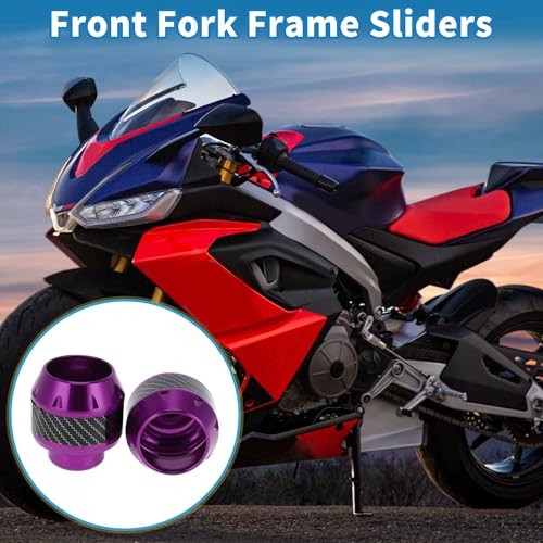 Purple Motorcycle Frame Sliders Crash Protector 2 Pack for Wheels