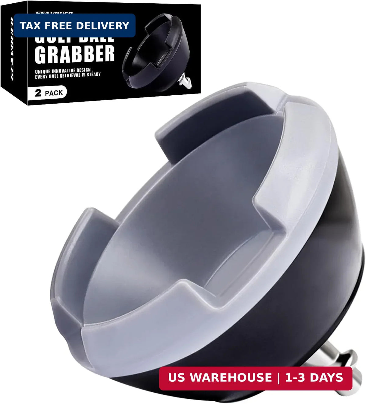 Golf Ball Picker Upper for Putter - 2 Pack 4-Claw Ball Retriever, Weather-Resistant