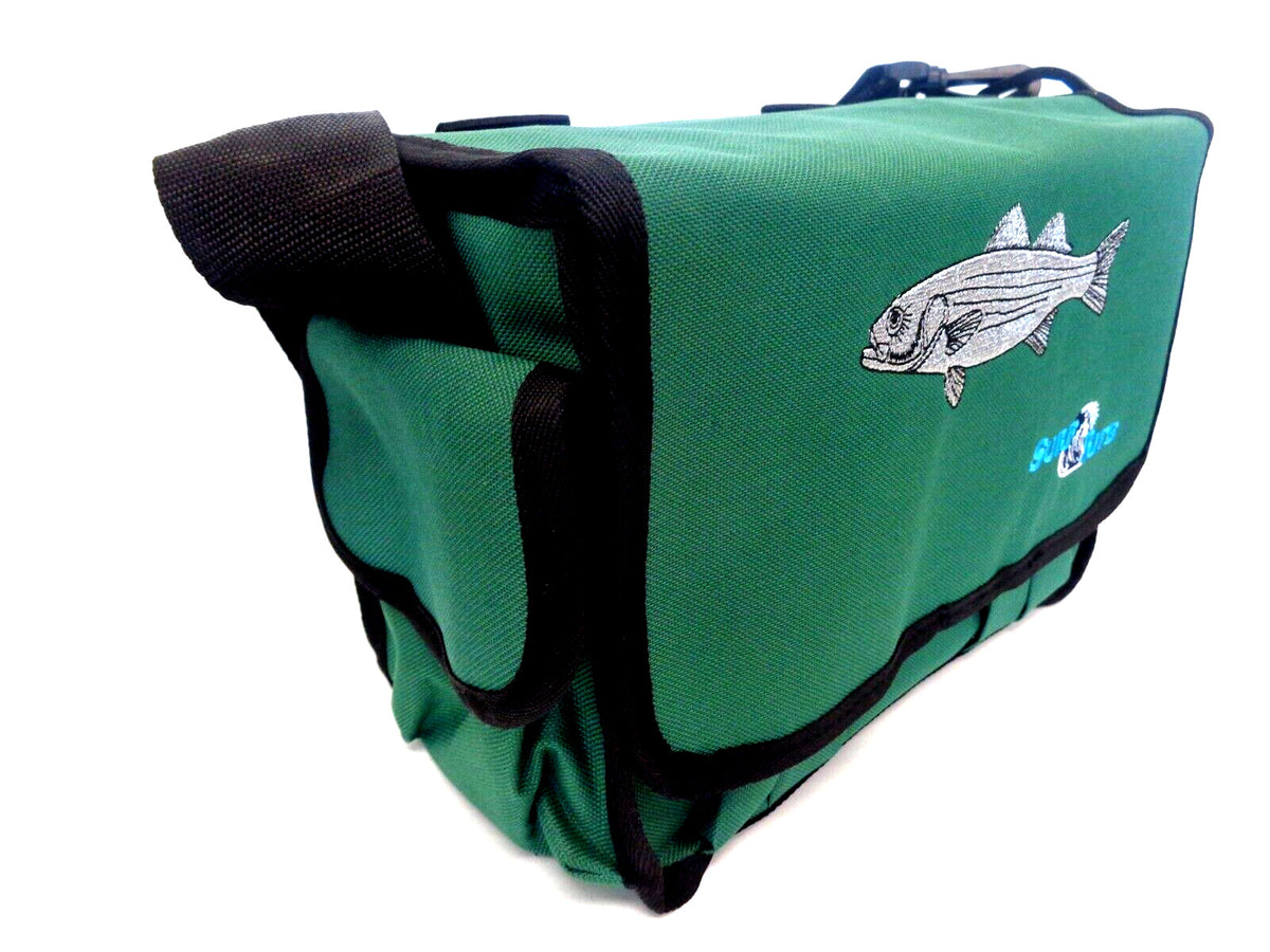 Large Surf Tackle Bag with 10 Tube Compartments - Waterproof Fishing Storage