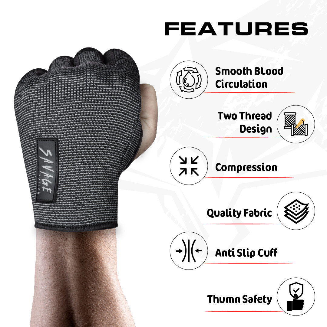 Boxing Inner Gloves Hand Wraps for MMA Muay Thai Kickboxing - Multiple Sizes