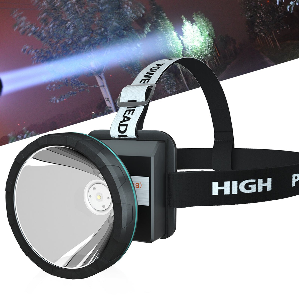 Rechargeable LED Headlamp for Camping, Hunting, Mining & Outdoors