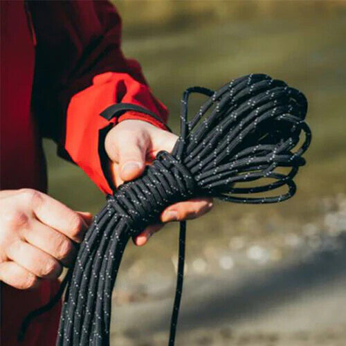 Heavy Duty Paracord with Carabiner - Reflective 50 or 100 ft Nylon Cordage